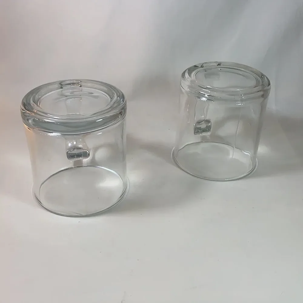 Clear Glass Mugs Coffee Cappuccino Tea Cocoa Cocktail 12 Ounces Each Set Of 2